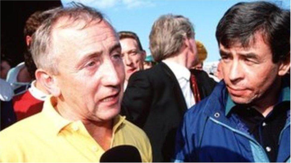 Meath manager Sean Boylan and Down manager Pete McGrath interviewed after the 1993 All-Ireland final.