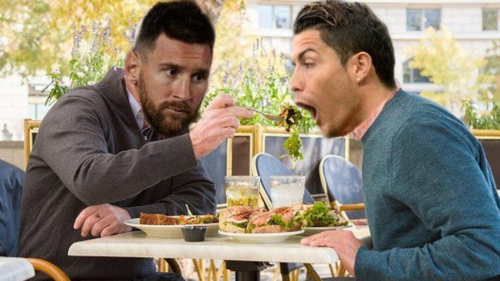 Messi-and-Ronaldo-having-dinner.