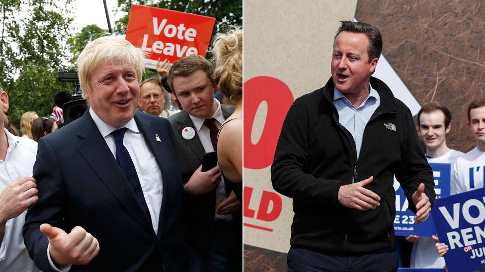 Boris Johnson and David Cameron