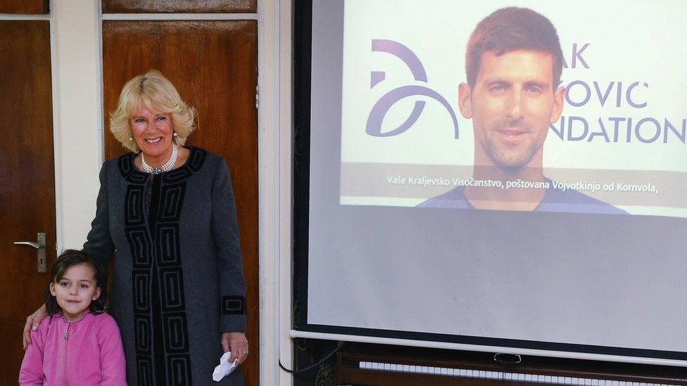 Tennis champion Djokovic sent recorded a special message for the duchess to thank her for her visit