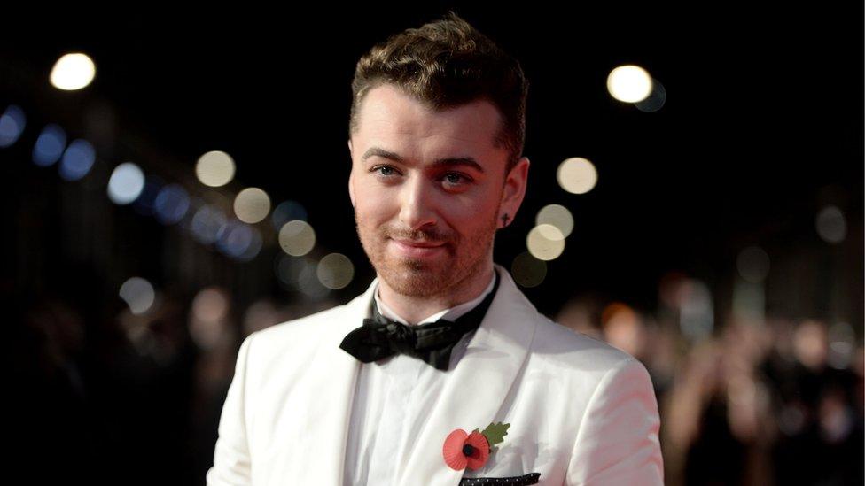 Sam Smith at the Spectre premiere