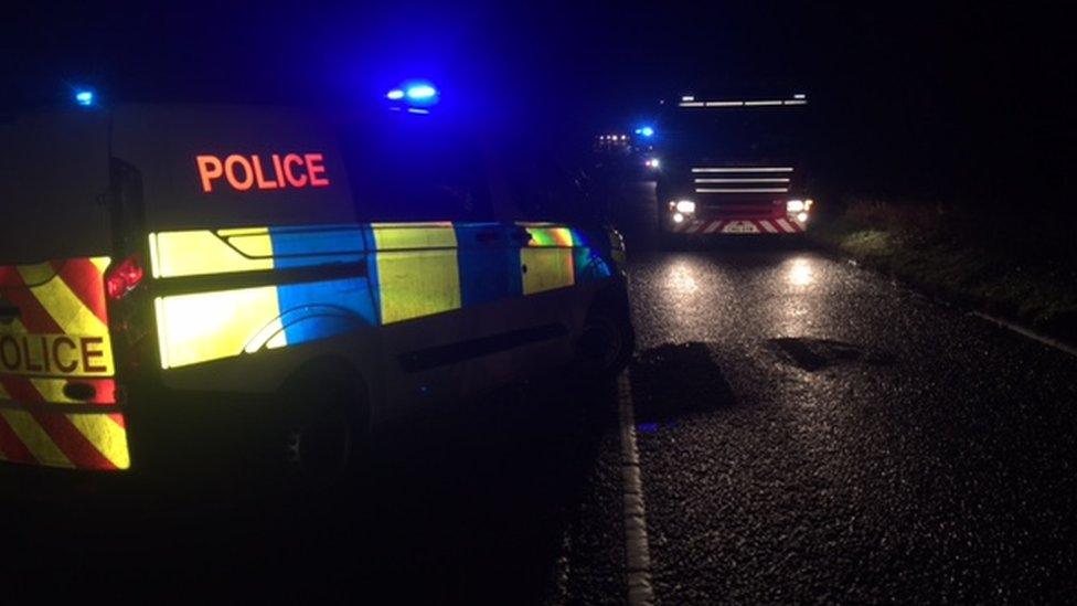 Police at accident near Pontyclun