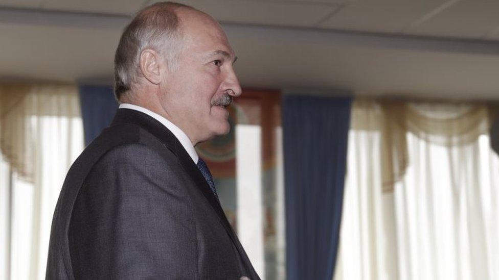 Belarusian President Alexander Lukashenko after casting his ballot in Minsk on Sunday (11 September 2016)