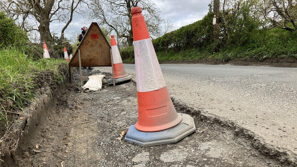 Damage to road