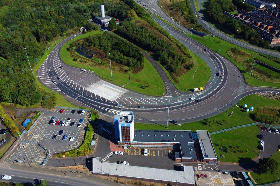 Aerial of Tyne Tunnel