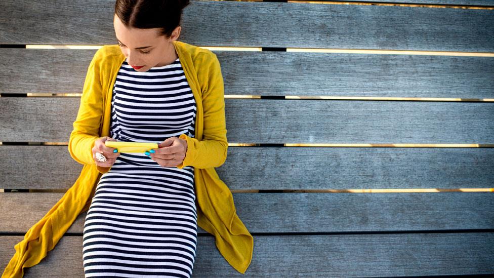 Woman using a smartphone