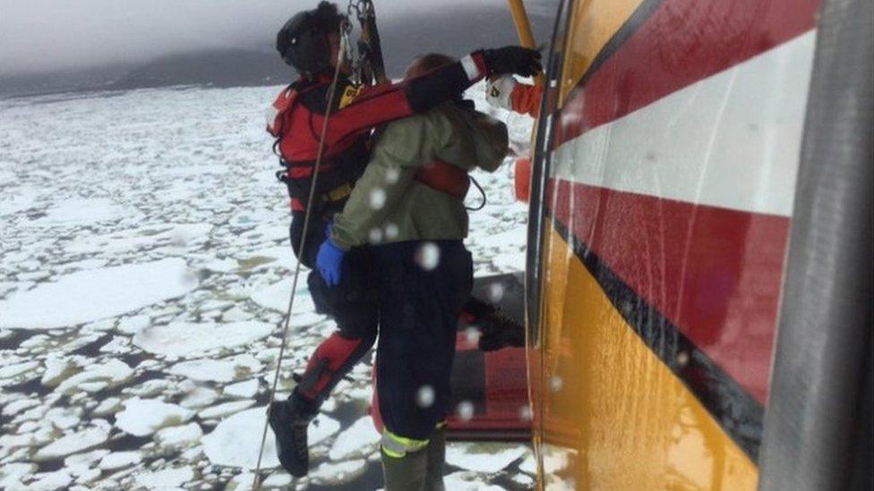 A fisherman rescued near La Scie after vessel gets trapped in the ice