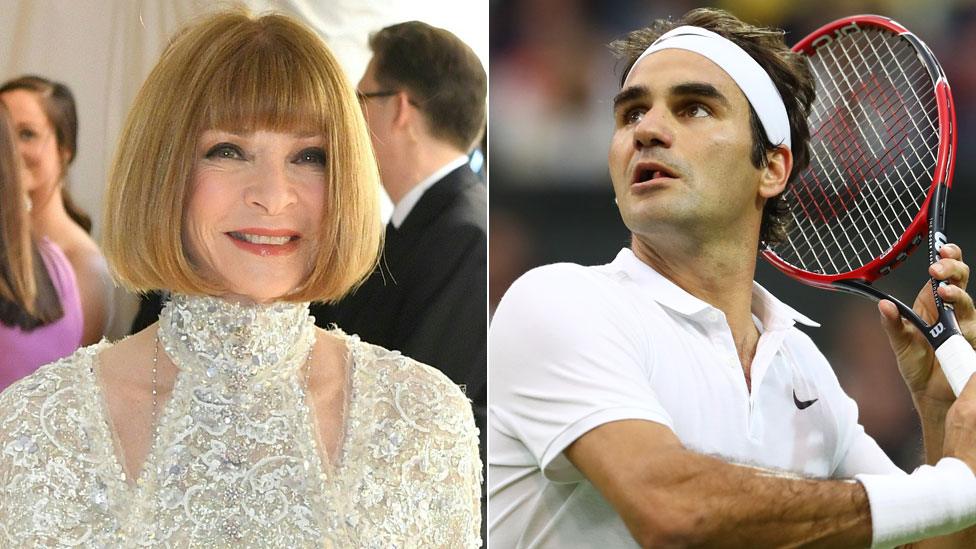 Anna Wintour and Roger Federer