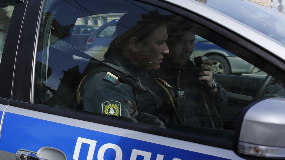 Moscow police patrol car