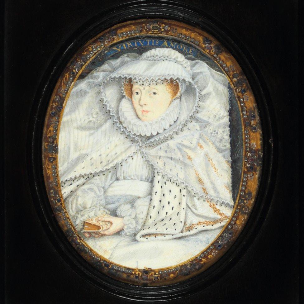 Mary Queen of Scots, 16th Century, Nicholas Hilliard (detail)