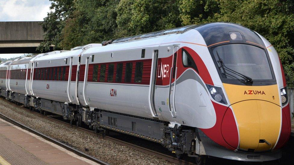 A new Azuma train, part of the London North Eastern Railway fleet