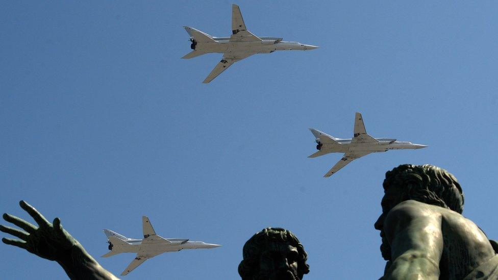 Tupolev Tu-22M3 Backfire strategic bombers, 9 May 16