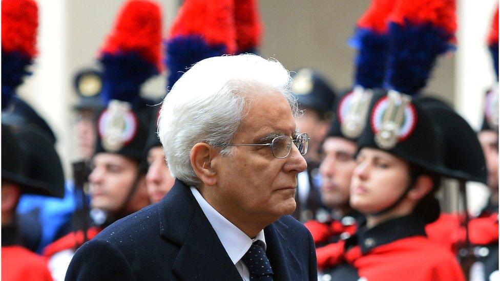 Italy's President Sergio Mattarella