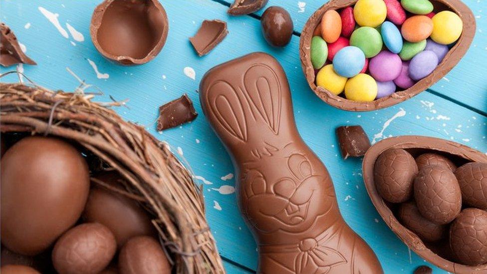 Chocolate Easter eggs and treats