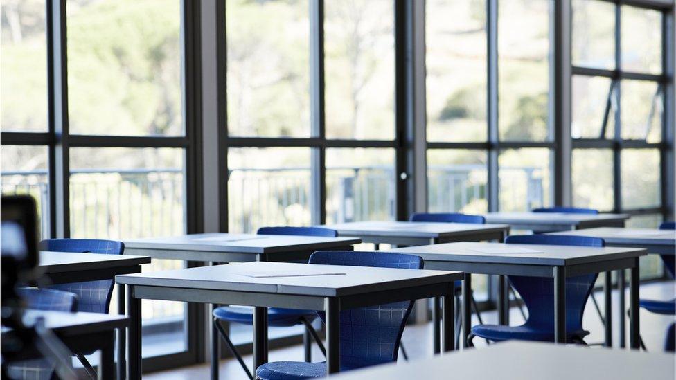 Open window in classroom