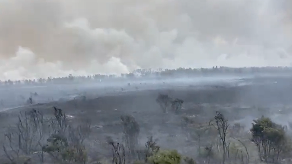 Pirbright Ranges alight