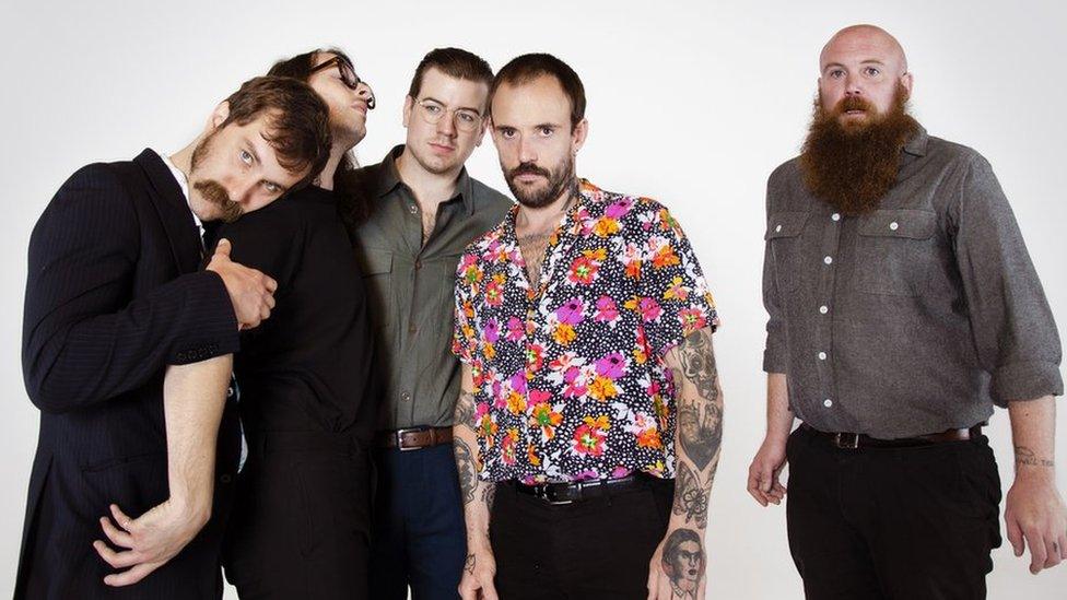 Idles are (left to right) Mark Bowen, Lee Kiernan, Jon Beavis, Joe Talbot and Adam Devonshire