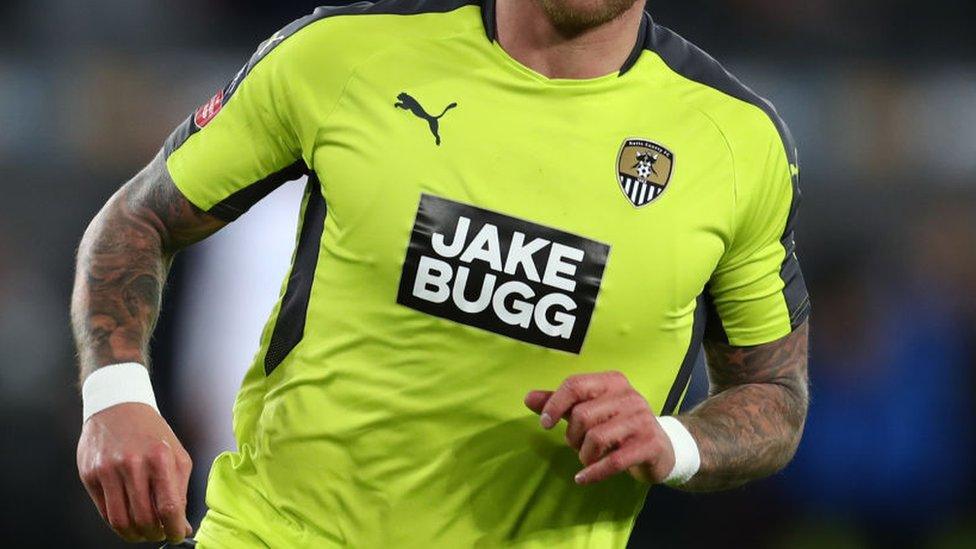 Jake Bugg sponsor on Notts County shirt