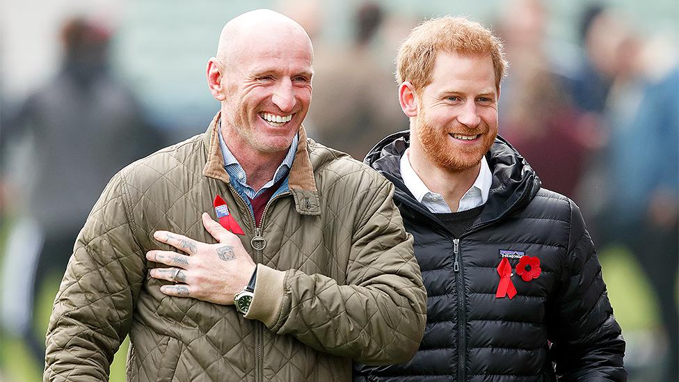 Gareth Thomas and Prince Harry