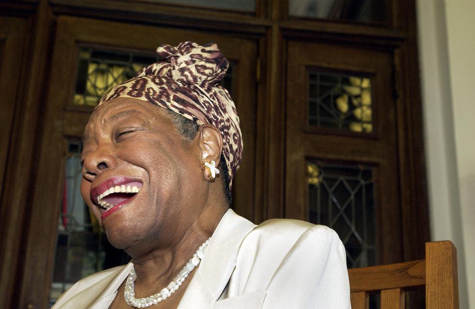 Maya Angelou laughing