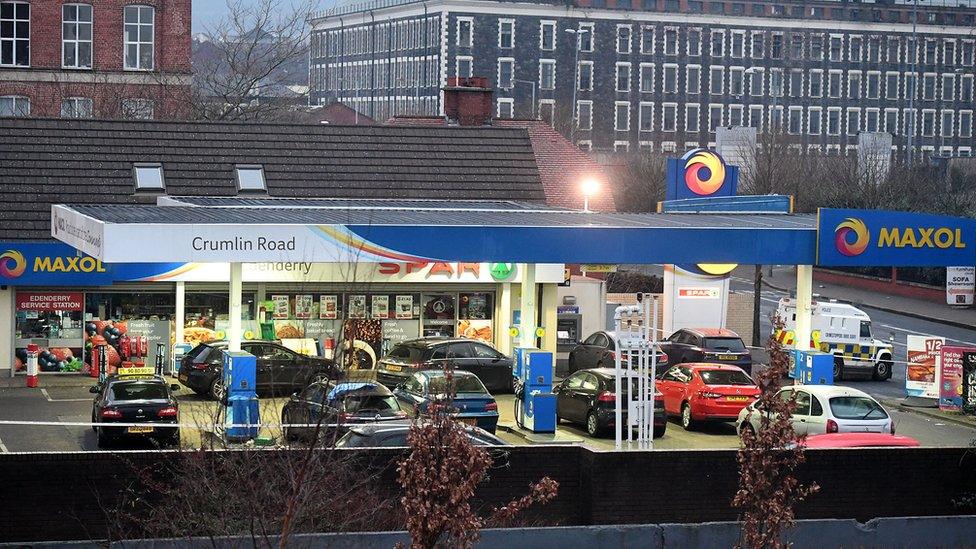 Police said people were filling their cars with petrol to find "bullets whizzing around them".