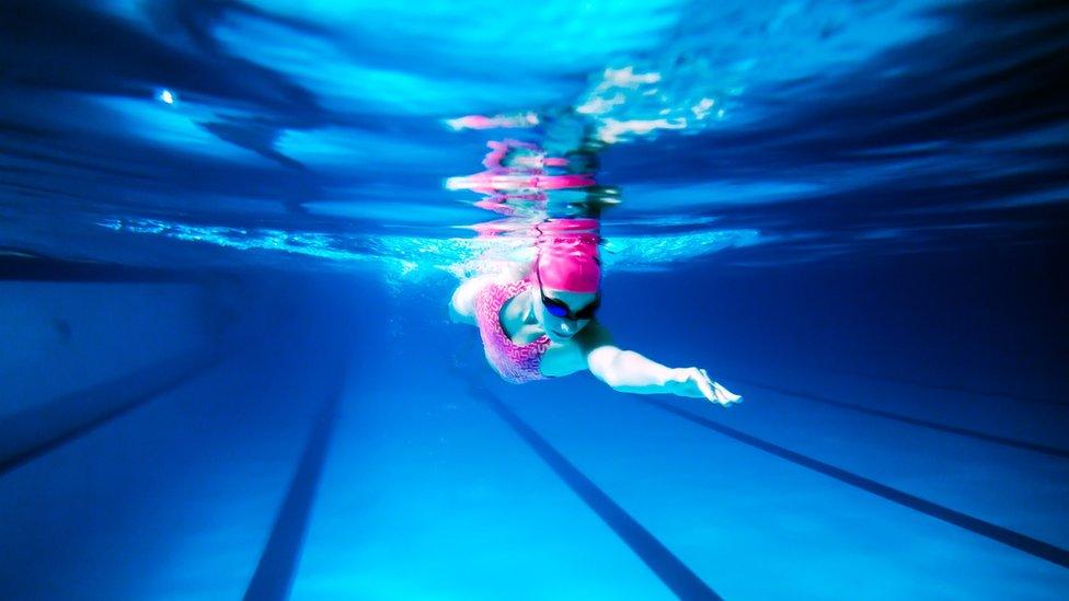 Woman swimming