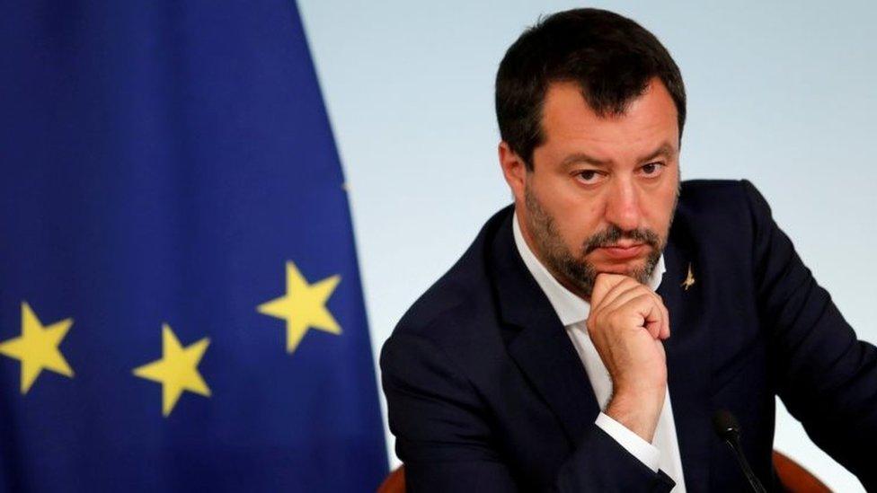 Italian Deputy Prime Minister Matteo Salvini attends a joint news conference following a cabinet meeting in Rom