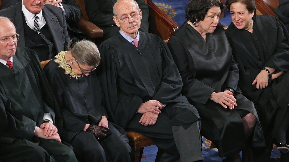 Supreme Court Judge Ruth Bader Ginsburg admitted to falling asleep during Mr Obama's speech