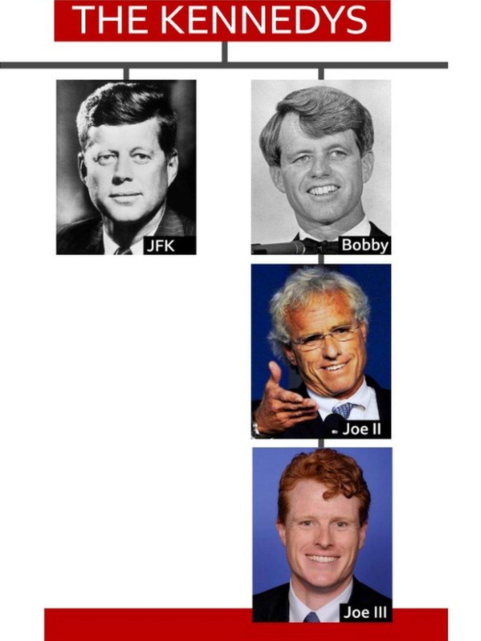 Kennedy family tree graphic