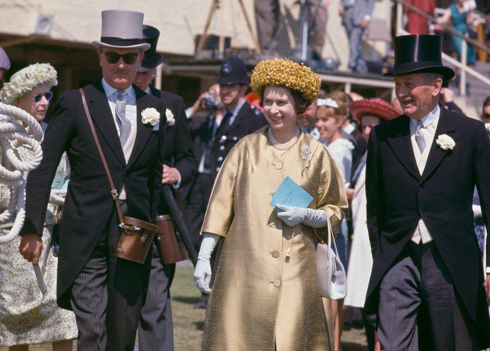 The Queen attends the Epsom Oaks event on 8 June 1962