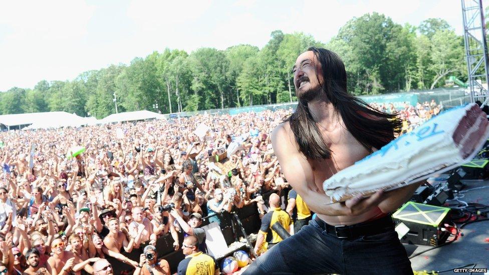 Steve Aoki famously 'cakes' his crowds