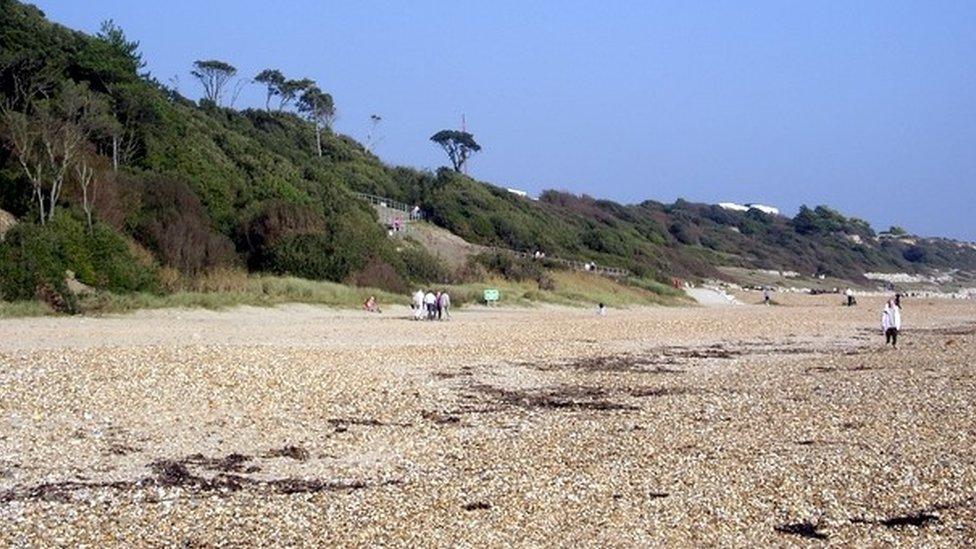 Highcliffe Castle beach