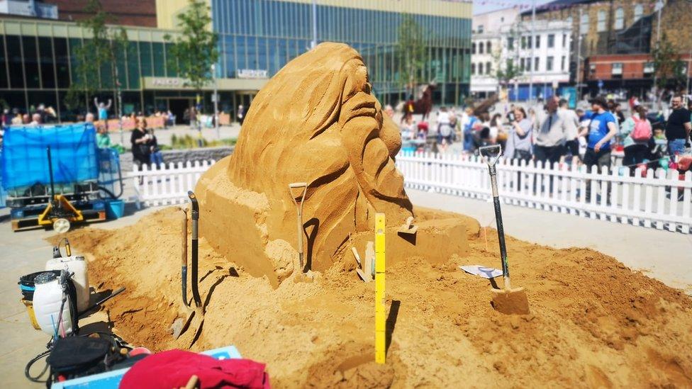 The sand sculpture