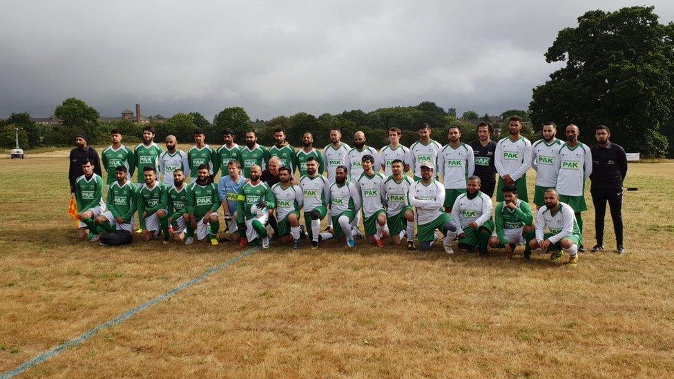 Players in charity football match raising money for the Rohingya crisis