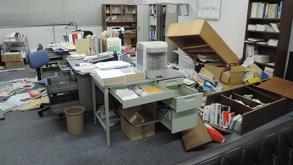 Office after Kumamoto quake