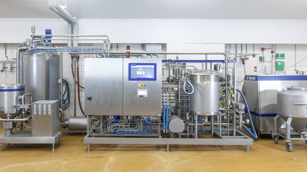 An ice cream machine at Tetra Pak's factory