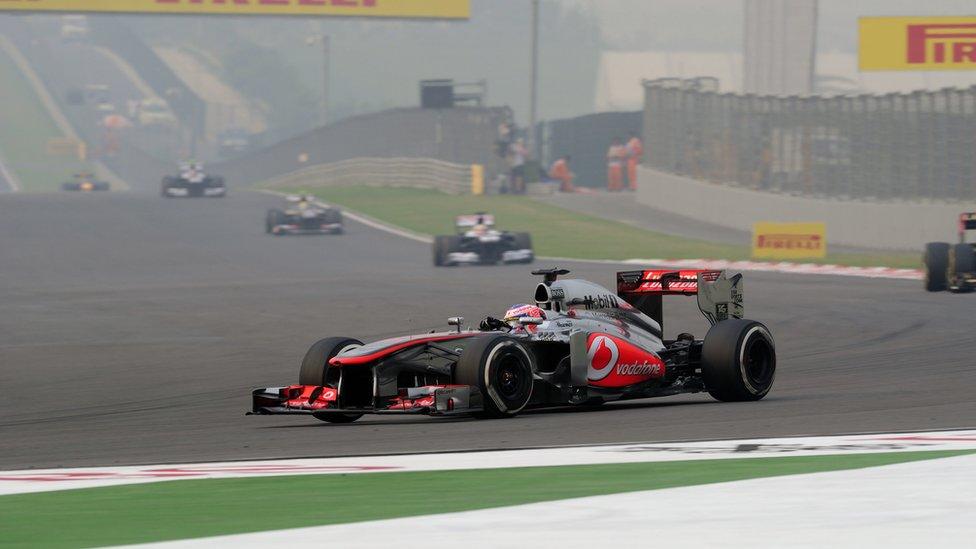 An F1 car on India's Buddh International Circuit