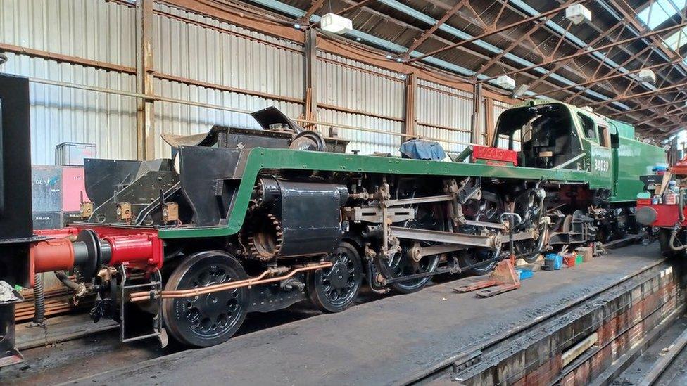 The 1946 Boscastle steam engine