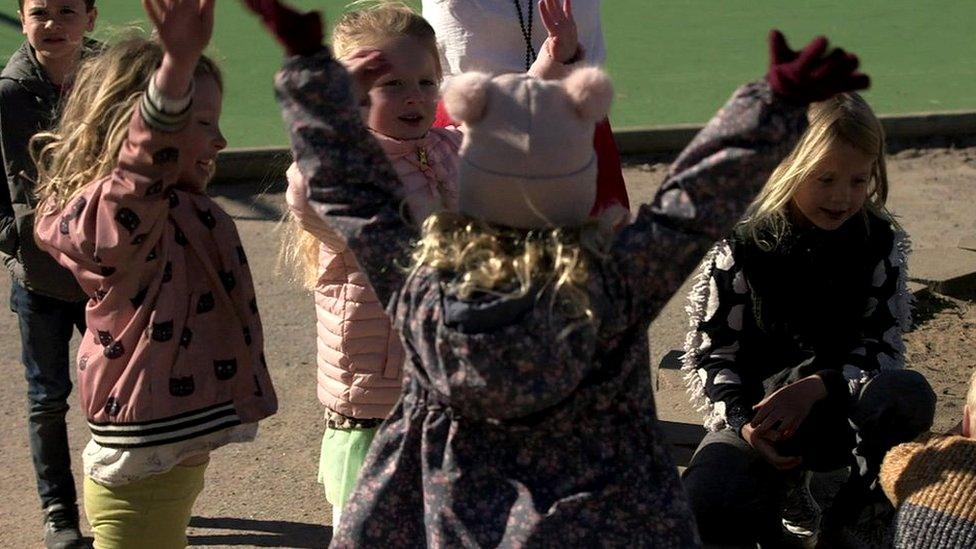 Children in playground in Stockholm