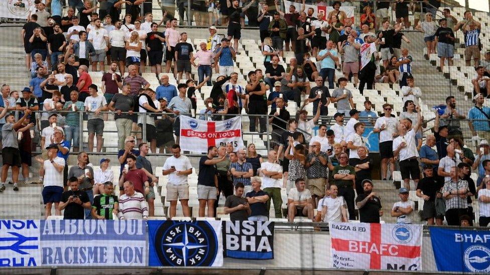 Albion fans in Marseille