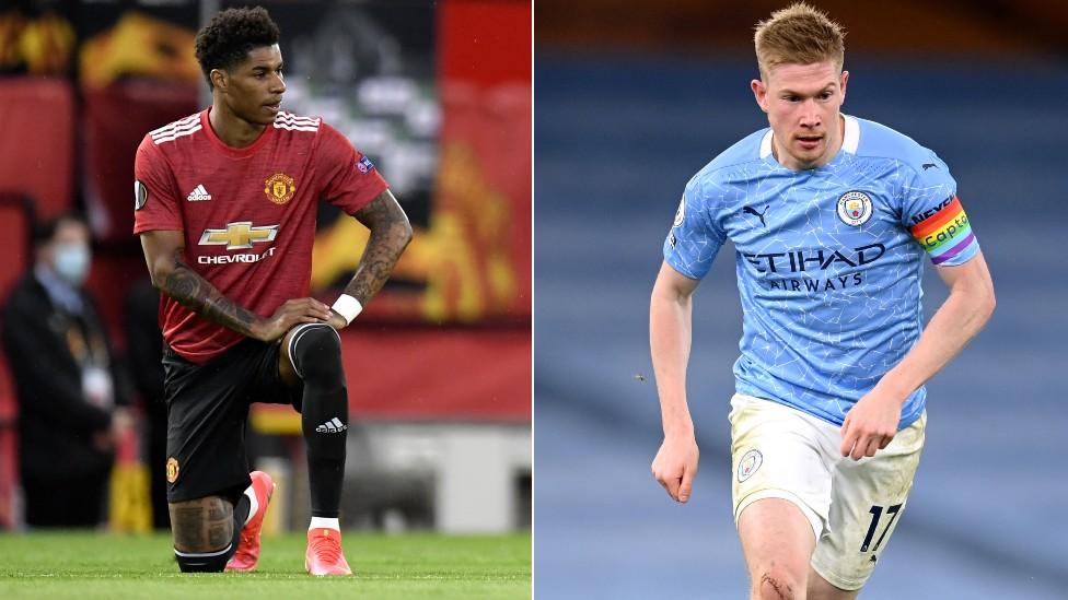 Marcus Rashford and Kevin De Bruyne