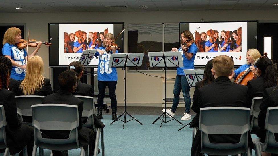 Musicians from the City of Birmingham Symphony Orchestra held a workshop, which demonstrated the importance of teamwork in an entertaining way