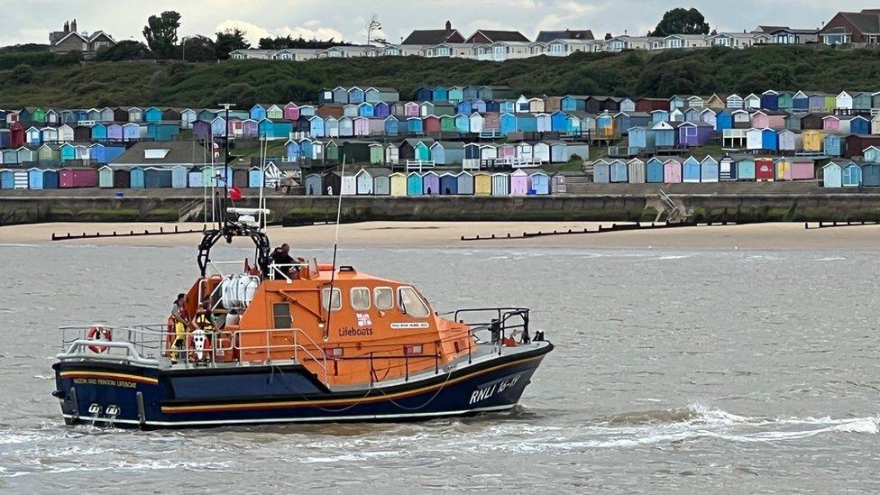 The all-weather Tamar-class lifeboat at Walton-on-the-Naze.