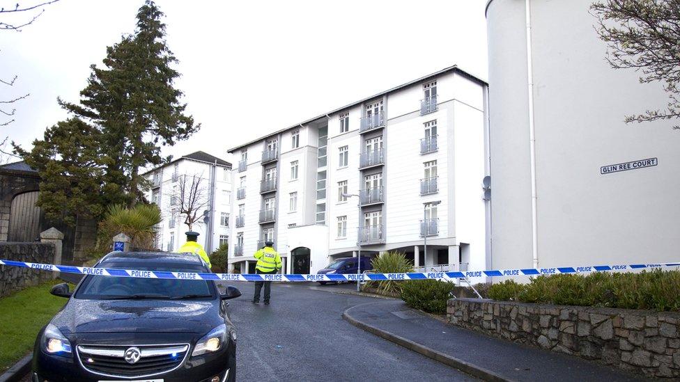 A police cordon at Glin Ree Court in Newry