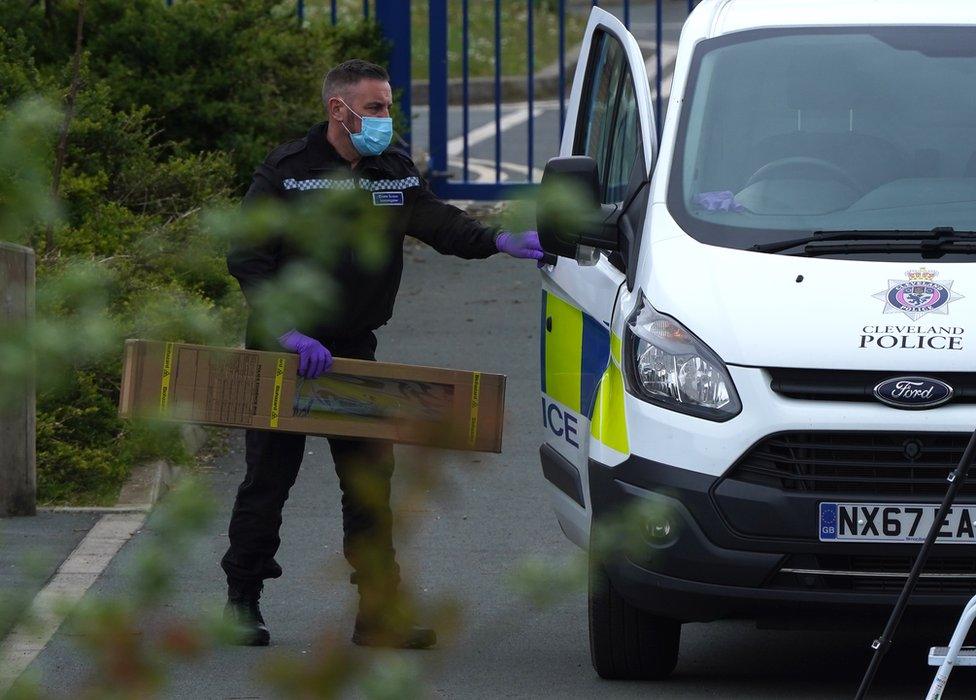 Police officer at the scene