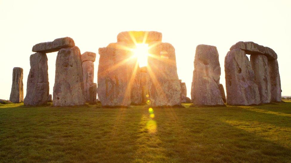 Thousands of people gathered at Stonehenge in Wiltshire to watch the sun rise on the shortest day of the year.