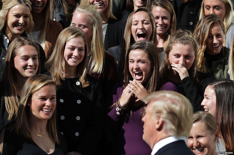 Trump with Maryland college lacrosse team