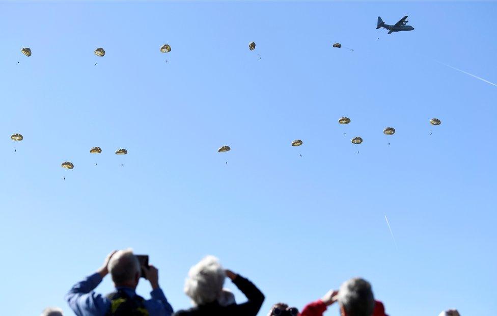 Arnhem anniversary parachute drop