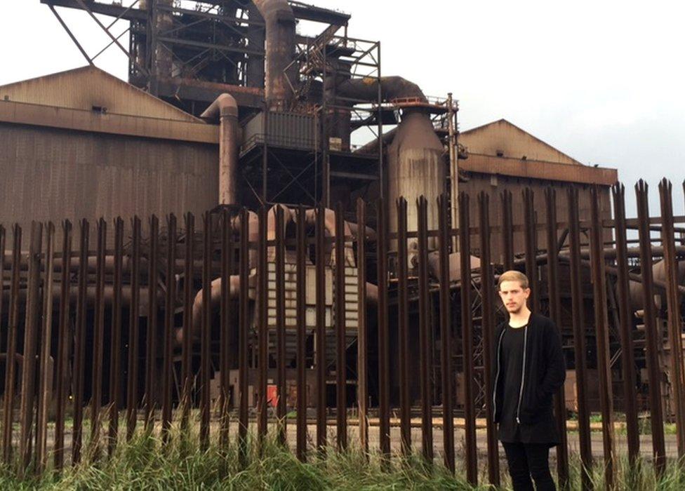 Harry outside the plant in Redcar