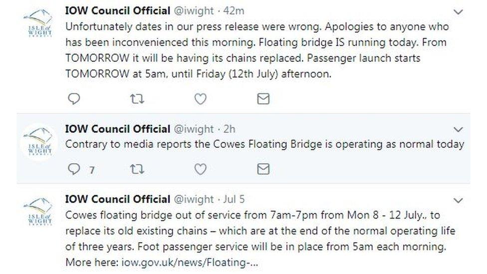 IOW Council tweets